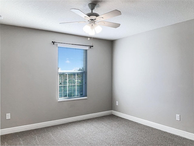 6113 Shadowlake Dr, Apollo Beach, FL 33572 - unfurnished room featuring carpet, a ceiling fan, and a textured ceiling