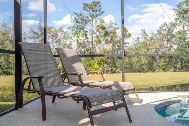 sunroom featuring a wealth of natural light