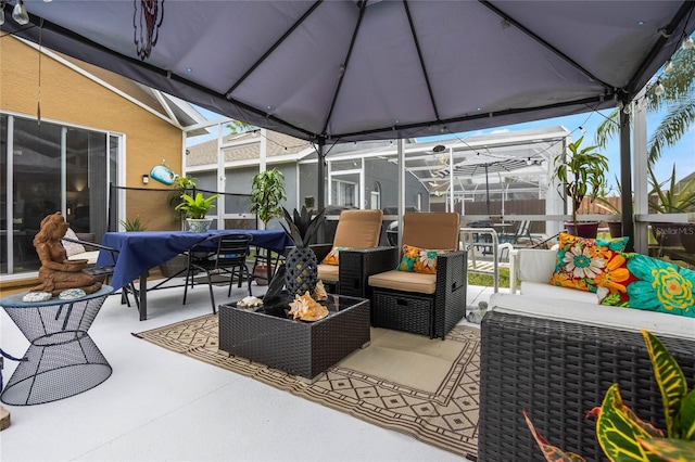 130 Bloomingdale Dr, Davenport, FL 33897 - view of patio / terrace with outdoor dining area, outdoor lounge area, and a lanai