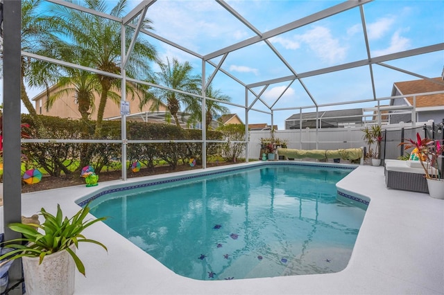 130 Bloomingdale Dr, Davenport, FL 33897 - view of swimming pool featuring a fenced backyard, a patio area, and a lanai