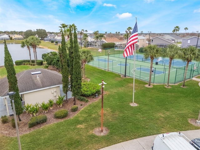 130 Bloomingdale Dr, Davenport, FL 33897 - surrounding community featuring a residential view, community basketball court, and a water view