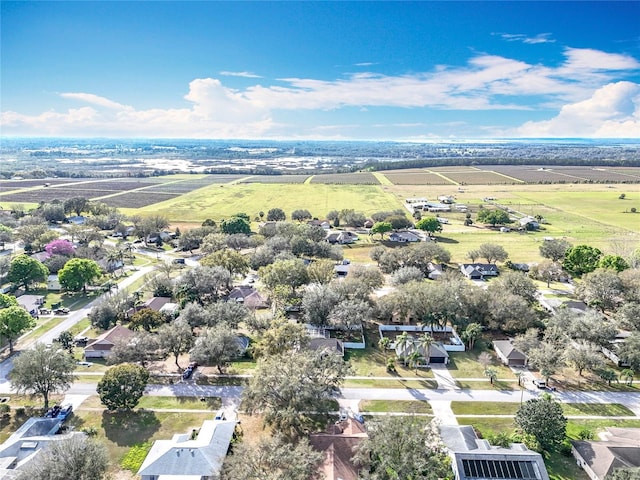 aerial view with a rural view