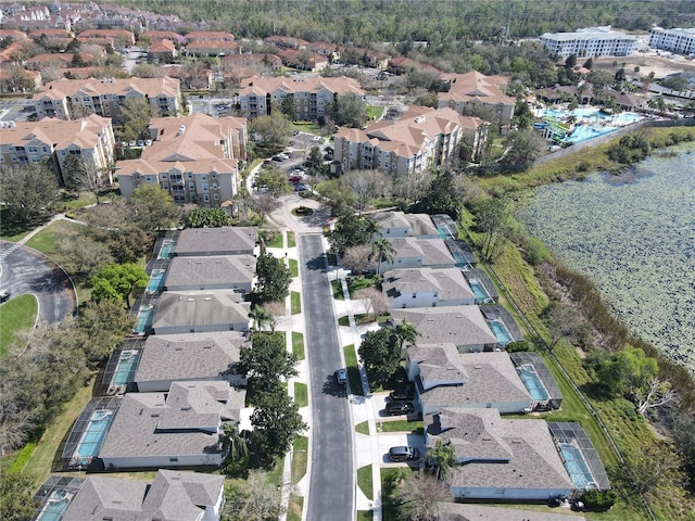 aerial view with a residential view