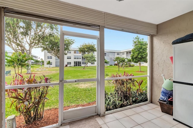 view of sunroom