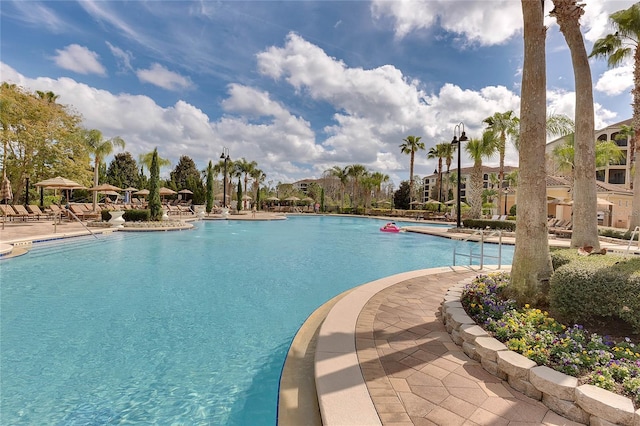 pool featuring a patio