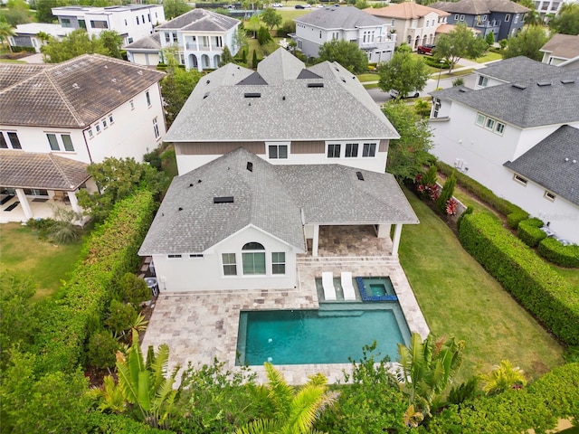 bird's eye view featuring a residential view