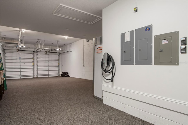 garage featuring electric panel
