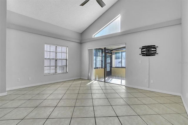 1008 Birkdale Trl, Winter Springs, FL 32708 - spare room with a textured ceiling, baseboards, a wealth of natural light, and a ceiling fan