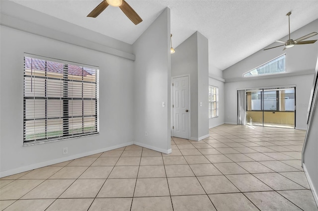 1008 Birkdale Trl, Winter Springs, FL 32708 - unfurnished room featuring light tile patterned floors, a textured ceiling, a ceiling fan, and baseboards