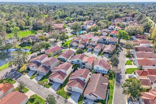 1008 Birkdale Trl, Winter Springs, FL 32708 - aerial view with a water view and a residential view