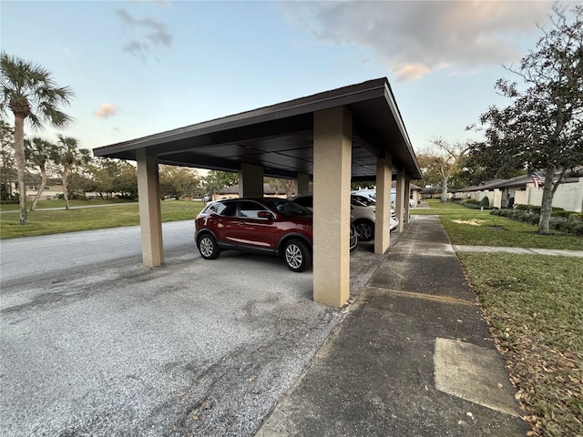 view of car parking