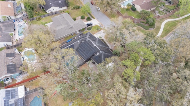 bird's eye view with a residential view