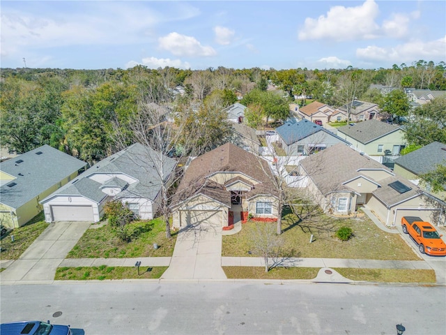 drone / aerial view with a residential view