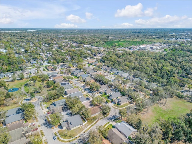 aerial view with a residential view