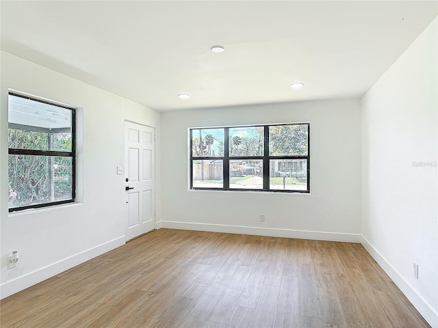 empty room featuring light hardwood / wood-style floors