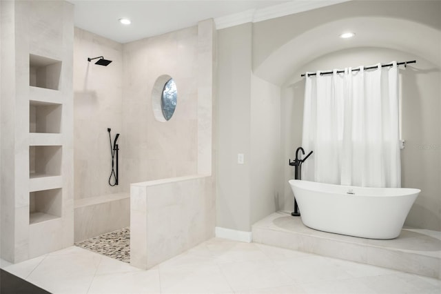 5138 Fairway Oaks Dr, Windermere, FL 34786 - full bath with recessed lighting, a soaking tub, and walk in shower