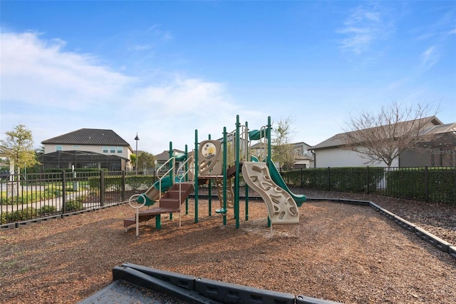 view of jungle gym