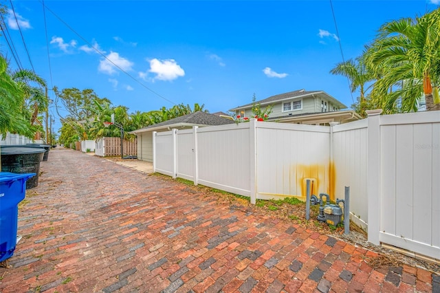 exterior space featuring fence