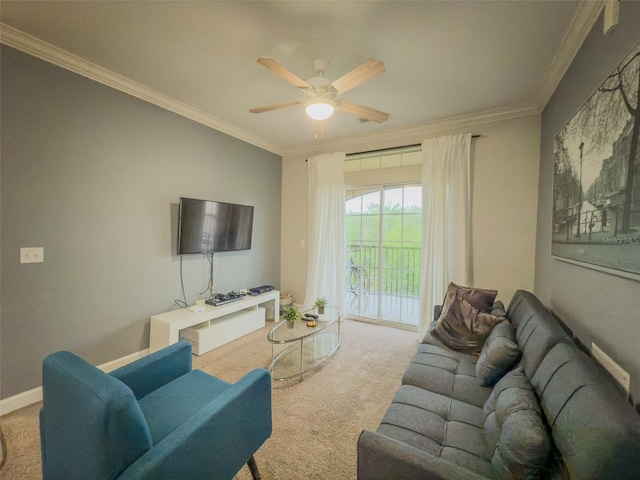 8000 Tuscany Way Unit 4405, Davenport, FL 33896 - carpeted living room with crown molding and ceiling fan