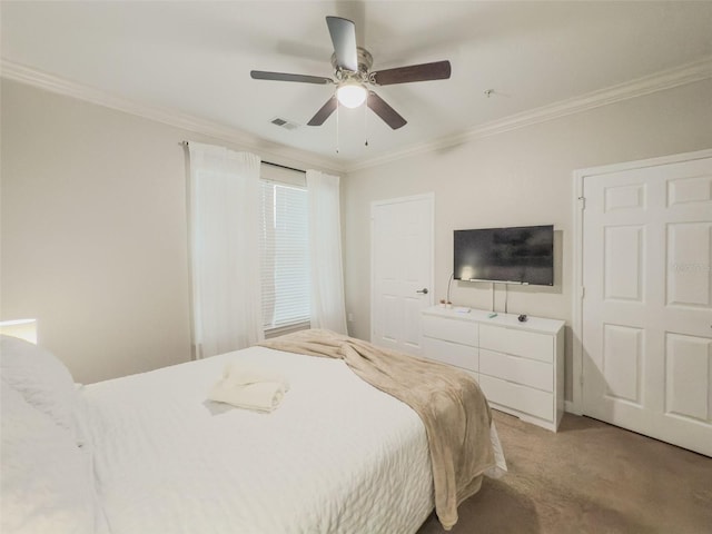 8000 Tuscany Way Unit 4405, Davenport, FL 33896 - bedroom featuring light colored carpet, crown molding, and a ceiling fan