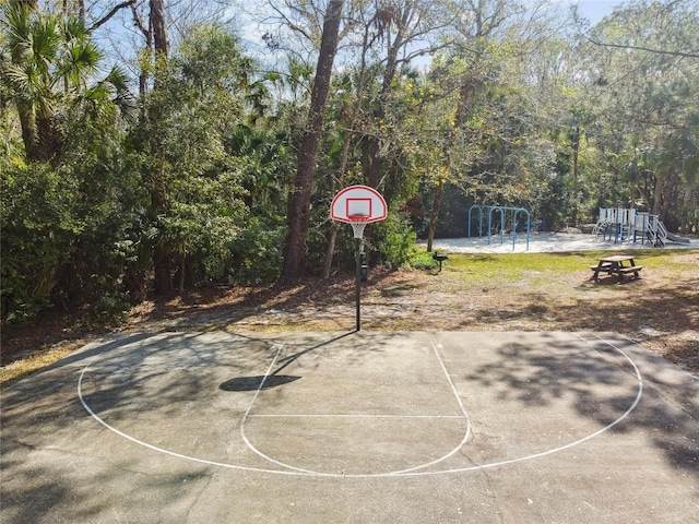 view of basketball court