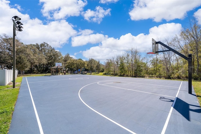 view of basketball court