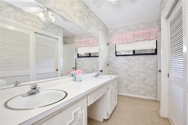 bathroom with vanity