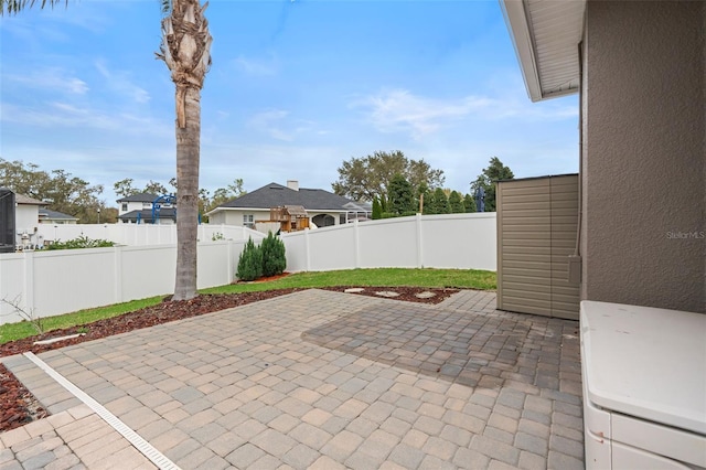 view of patio / terrace featuring a fenced backyard