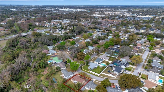 birds eye view of property featuring a residential view