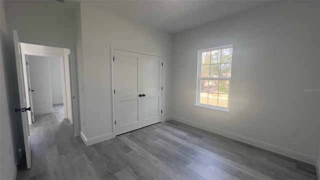 unfurnished bedroom featuring light hardwood / wood-style floors