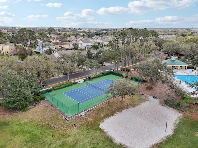 aerial view featuring a residential view