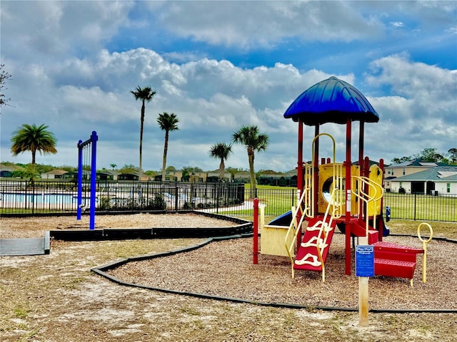 community playground with fence