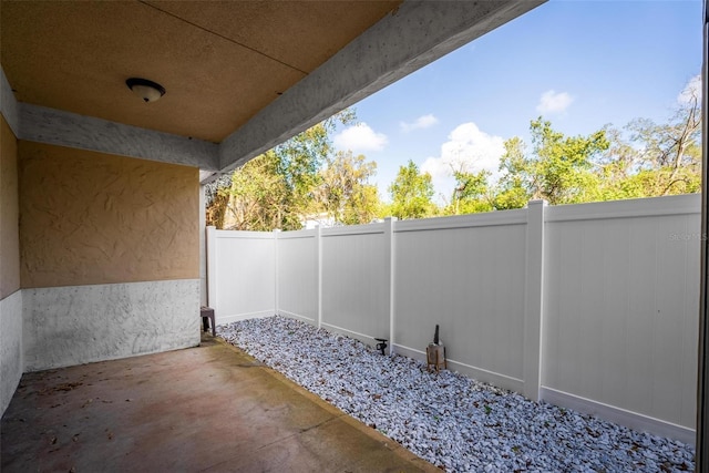 view of patio / terrace with a fenced backyard