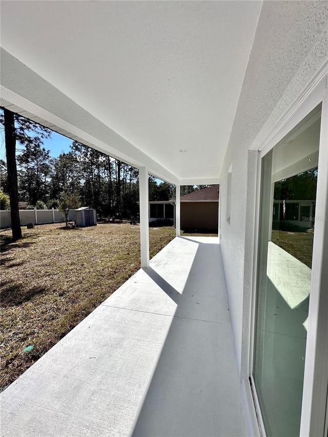 view of patio / terrace with fence