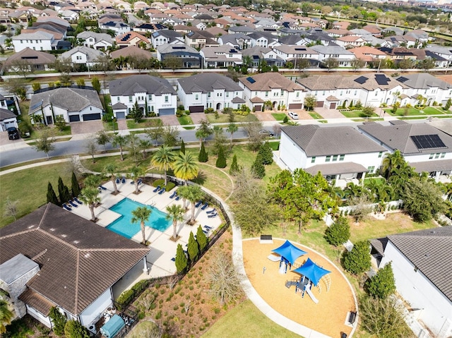 bird's eye view featuring a residential view