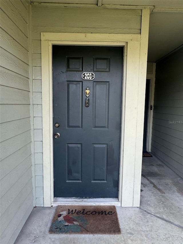 view of doorway to property