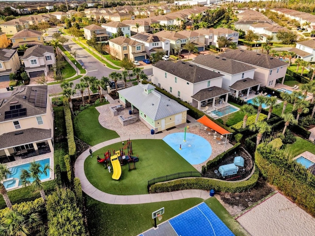 birds eye view of property featuring a residential view