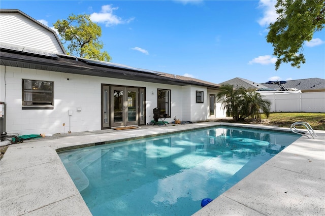 2531 Ludlow St, Deltona, FL 32738 - view of pool featuring french doors, fence, a fenced in pool, and a patio