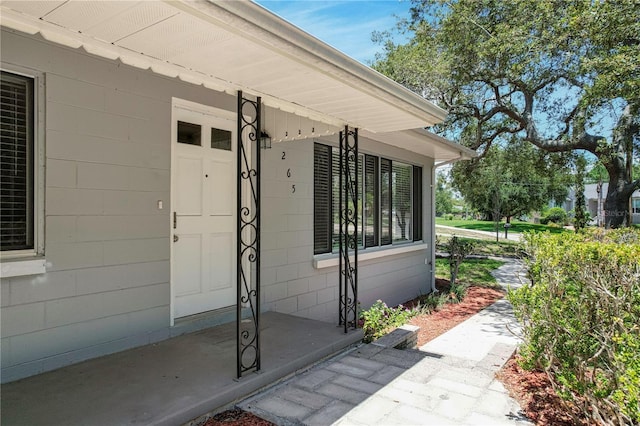 view of doorway to property