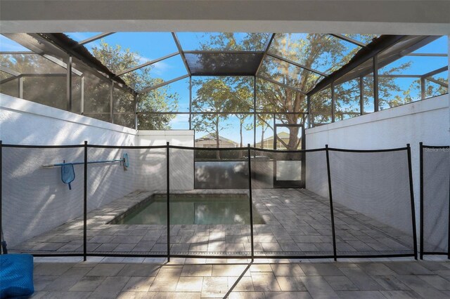 17442 Hidden Forest Dr, Clermont, FL 34714 - view of patio / terrace with a lanai and a fenced backyard