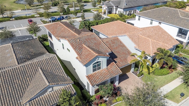 aerial view with a residential view