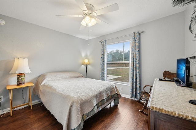25 Maple Crse, Ocklawaha, FL 32179 - bedroom featuring wood finished floors and a ceiling fan