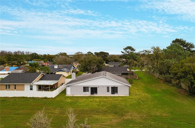 drone / aerial view featuring a residential view