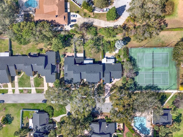 bird's eye view with a residential view