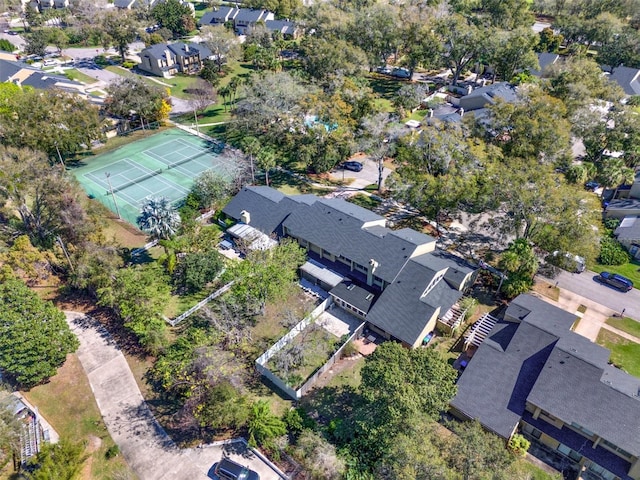 drone / aerial view with a residential view