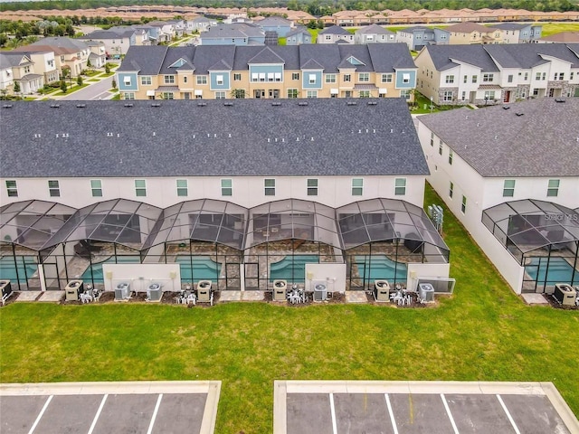 bird's eye view with a residential view