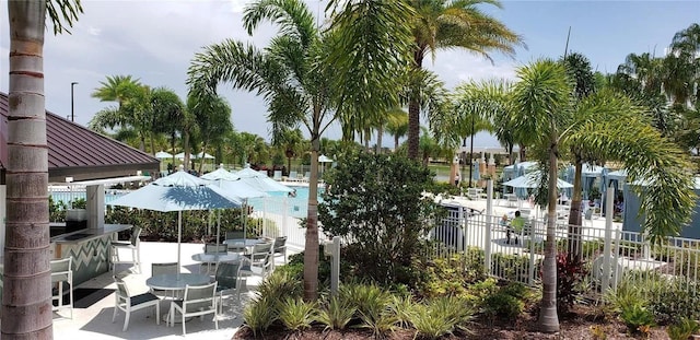 exterior space with a patio area and fence