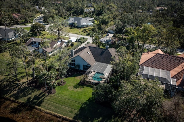 aerial view featuring a residential view