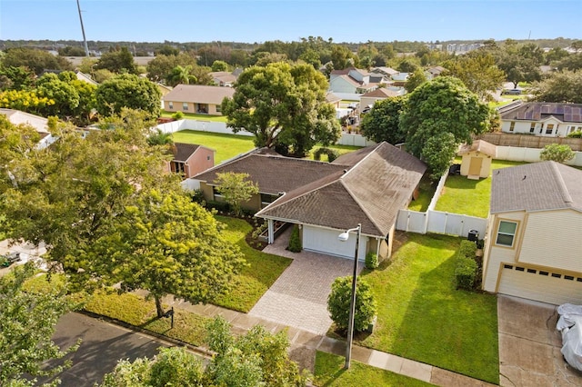 birds eye view of property featuring a residential view