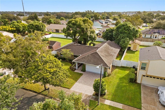 drone / aerial view featuring a residential view